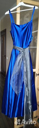 Платье на выпускной длинное синее L-XL (50-52-54)