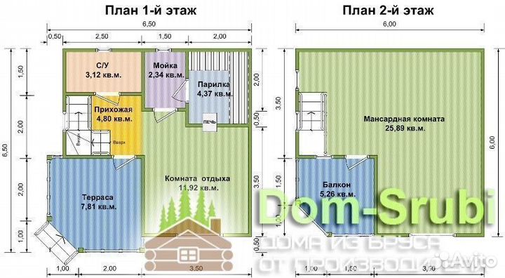 Болохово-Хорошая надёжная Баня из бруса Б-22 (6х6)