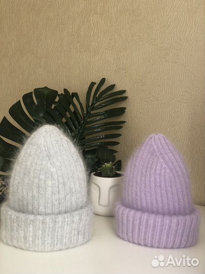 Шапка ручная работа. Пух норки, дарйной отворот