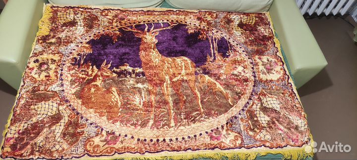 Плюшевый ковер СССР Винтаж