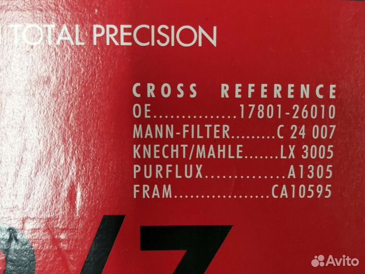 Воздушный фильтр Toyota