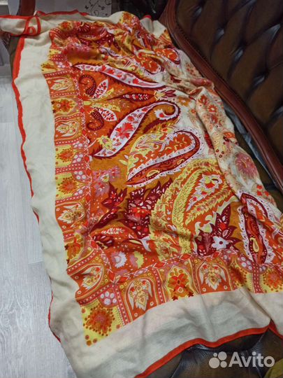 Платок 140см шаль шерсть pashmina оригинал