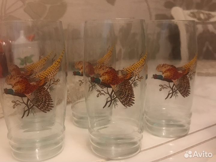 Бокалы фужеры «Фазаны»