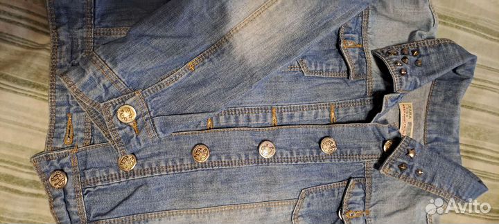 Джинсовая куртка zara для девочки 128