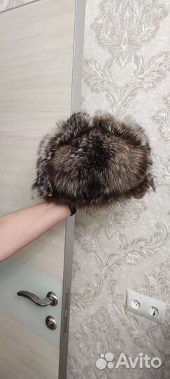 Шапка обманка женская из чернобурки