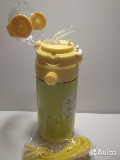Термос-поильник детский с трубочкой и крышкой