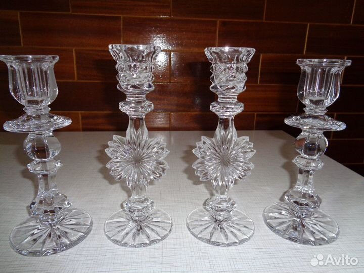 Подсвечники хрустальные винтаж СССР