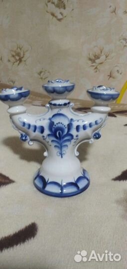 Подсвечник Гжель