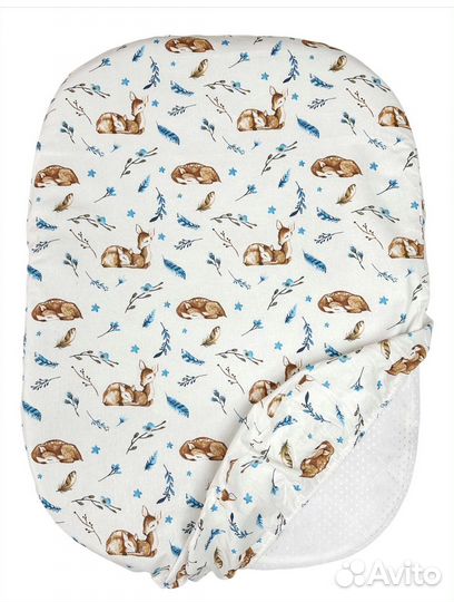 Детская Простынь на резинке 100х70 хлопок