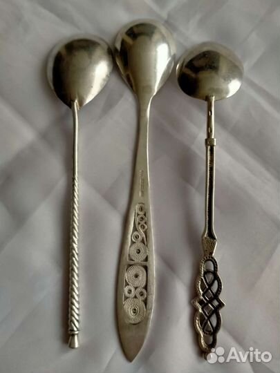 Чайные ложки серебро СССР