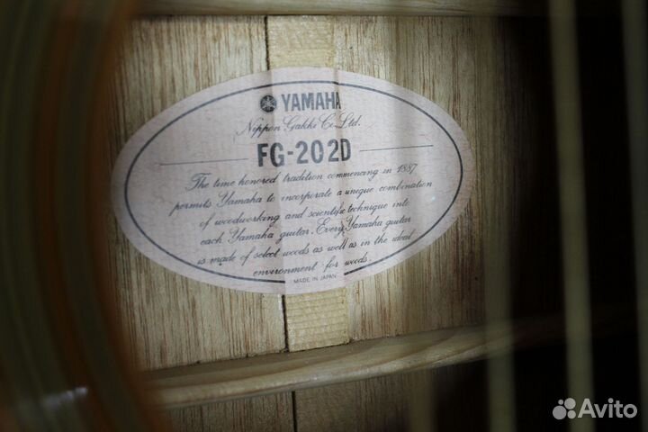 Yamaha FG-202D гитара, Япония