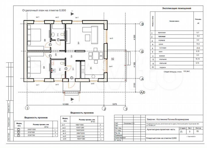 Дом 103,2 м² на участке 4 сот.