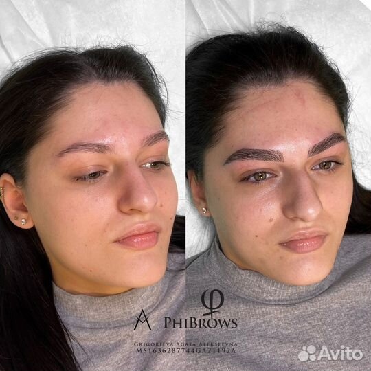 Волосковый перманент бровей микроблейдинг