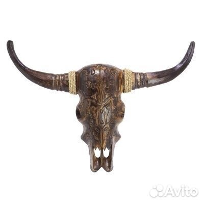 Маска Буйвол с рогами 23-28см