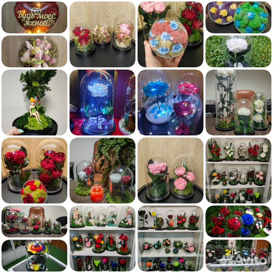 Настоящие цветы и растения - служат до 5 лет, от