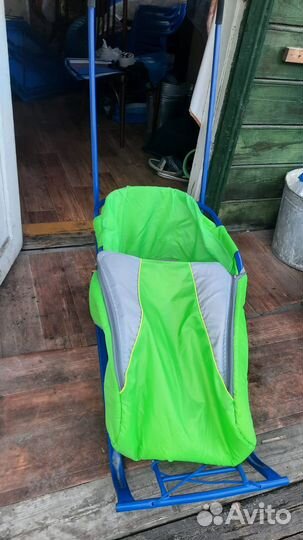 Детские санки Ника с колесами и чехлом