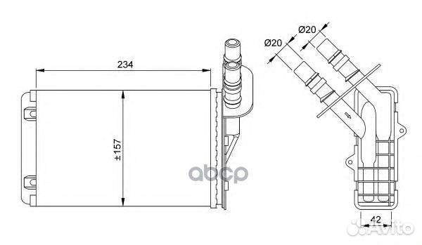 Радиатор печки 53382 NRF