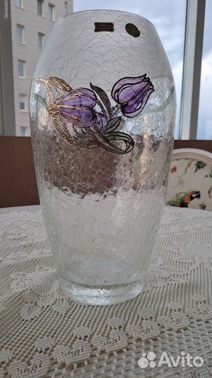 Ваза для цветов хрустальная