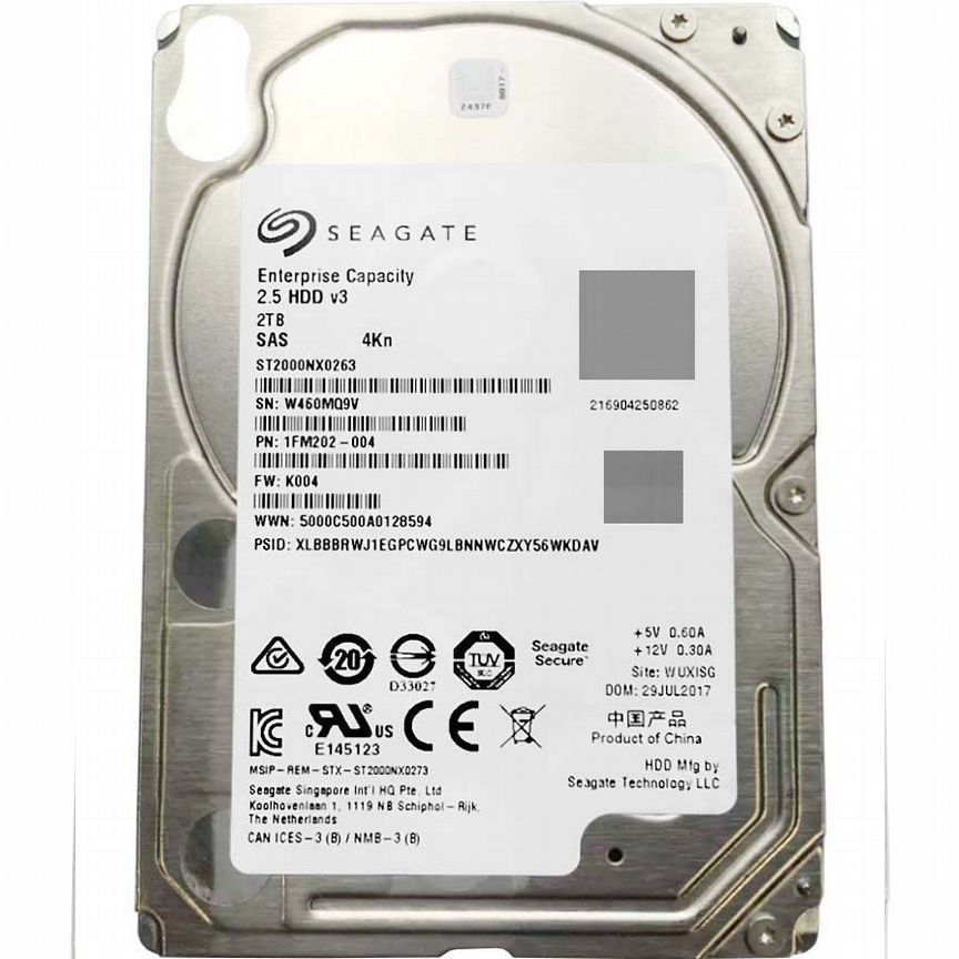 [ST2000NX0263] Жесткий Диск Seagate 2tb Sas 2,5" Hdd St2000nx0263
