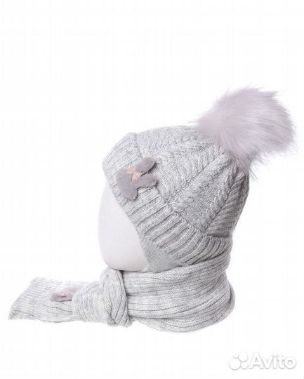 Комплект шапка и шарф, р-р 44-46