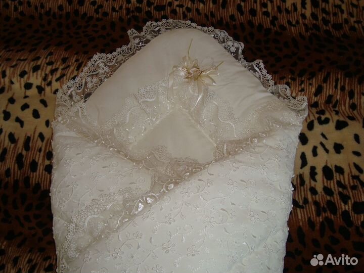 Одеяло-конверт на выписку теплое