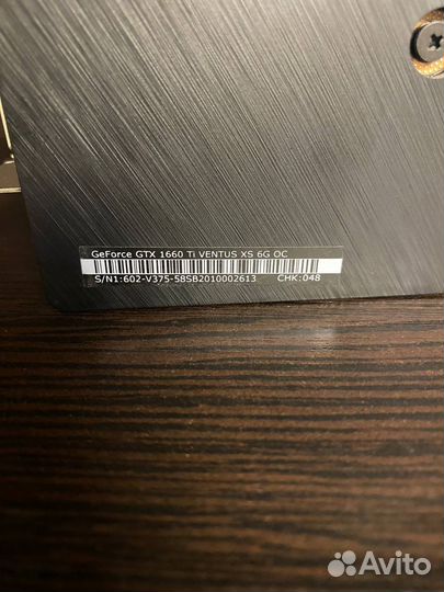 GeForce GTX1660ti Ventus XS 6Gb OC