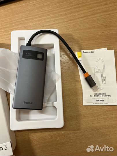USB хаб 4-in-1 Baseus 4-Port Type-C Hub 4K/30Hz