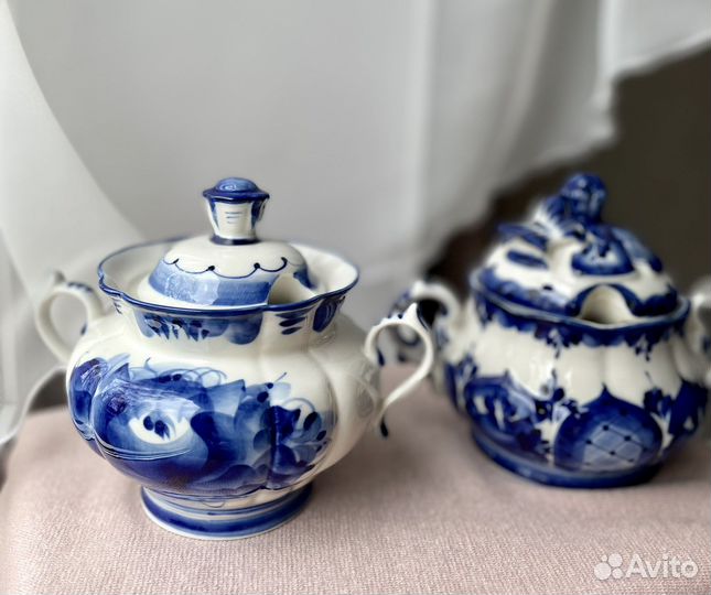 Сахарница Гжель