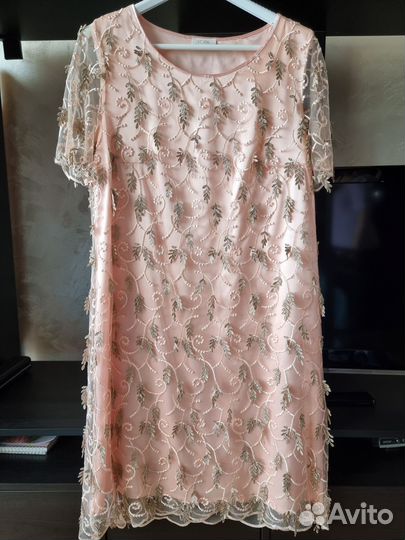 Коктейльное платье 48 размер бу