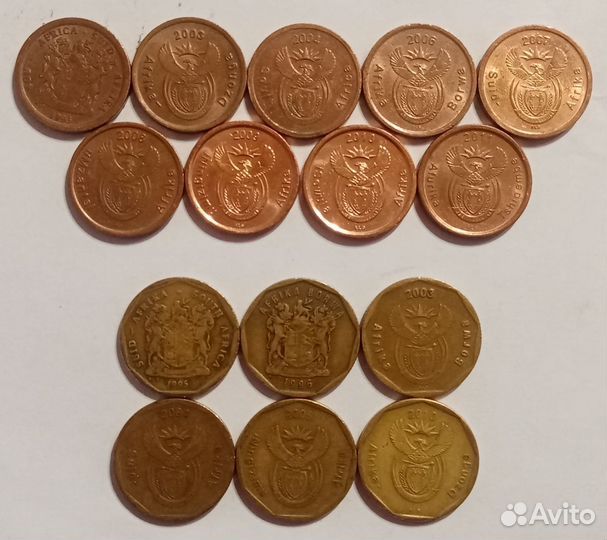 Монеты юар (38 шт.)