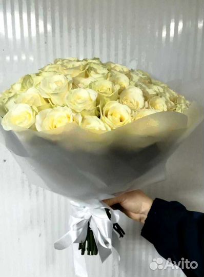 Розы, букет цветов 51 шт