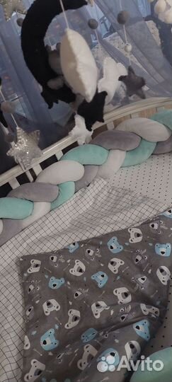 Косички, бортики, постельное бельё в кроватку