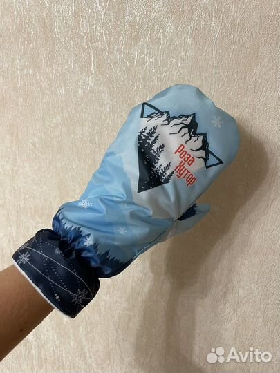 Варежки зимние роза хутор