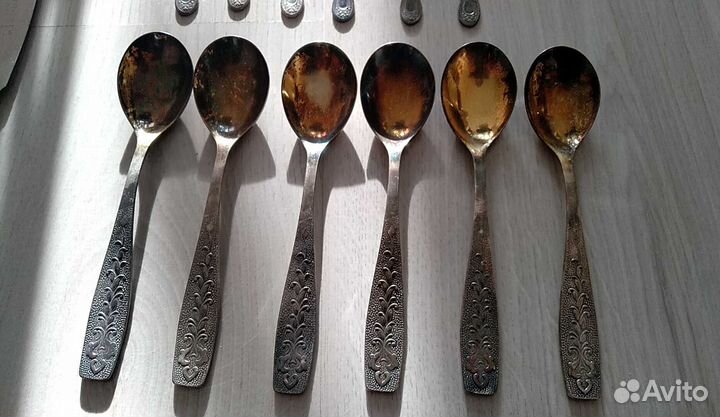 Ложки и вилки СССР Хмель нержавейка мельхиор