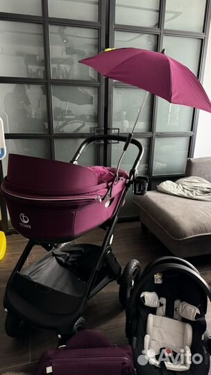 Коляска stokke trailz 3в1 + допы