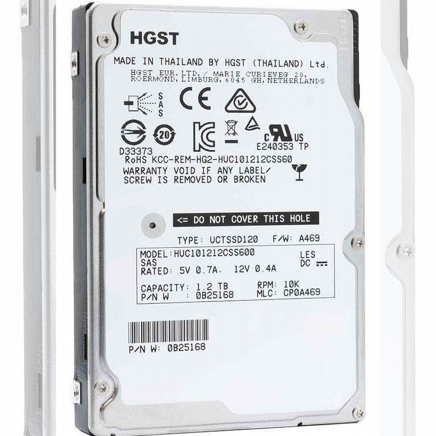 [HUC101212CSS600] Жесткий Диск Hitachi 1,2tb Sas Huc101212css600