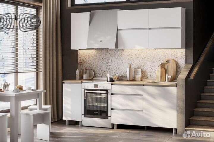 Кухня белая 160