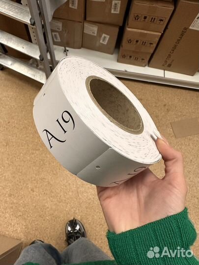 Картонная бирка в рулоне для печати 5*10 см