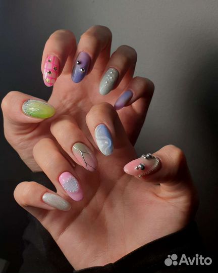 Маникюр наращивание