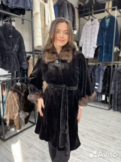 Шуба норковая с соболем Греция