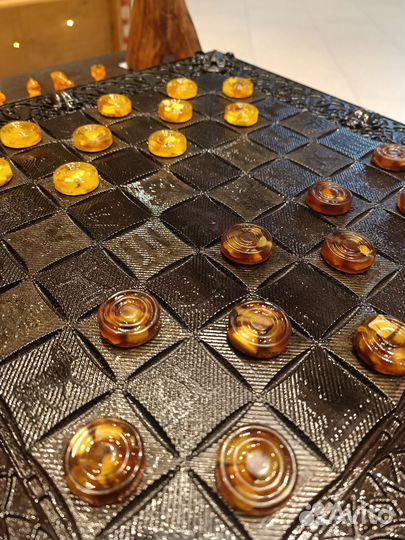 Янтарные шашки фишки нарды