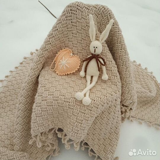 Плед вязаный