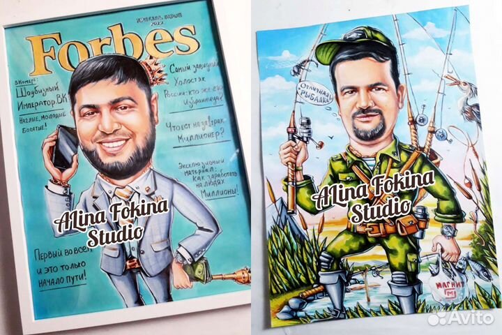 Шарж, Портрет по фото. Шаржист на праздник