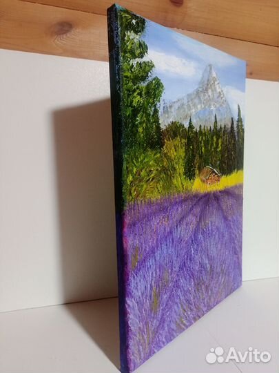 Картина маслом на холсте горный пейзаж