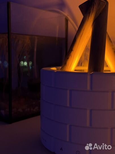 Камин с подсветкой и очистителем воздуха(дым)