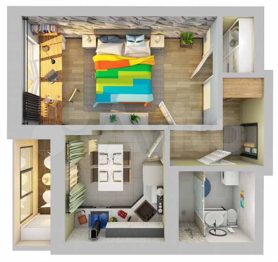 1-к. квартира, 36 м², 19/25 эт.