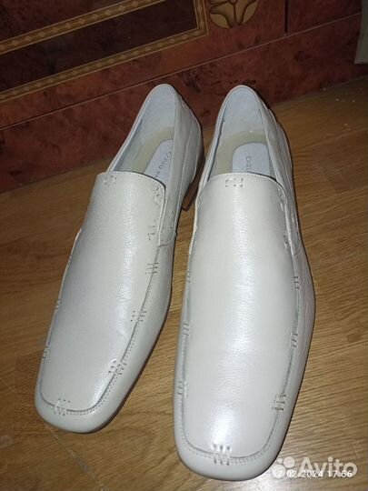 Мужские кожаные белые туфли, 43 р., Carlo Pazolini