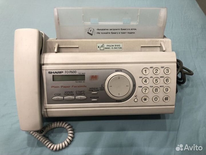 Телефон факс sharp FO-P600 A4, на обычной бумаге