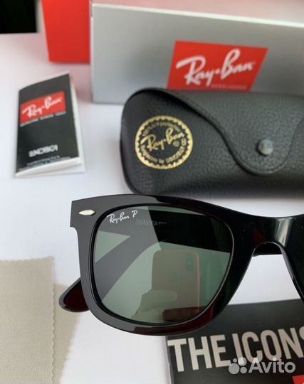 Солнцезащитные очки ray ban wayfarer polaroid