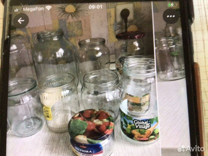 Банки стеклянные разнрго обьема